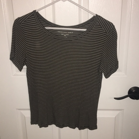 american eagle olive green t shirt - Picture 1 of 2